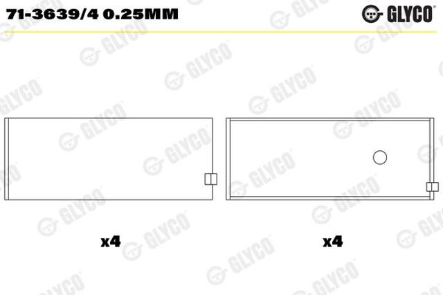 Comprar 7136394025MM Glyco Juego de cojinetes de biela, cota de reparación (+0,25 mm)