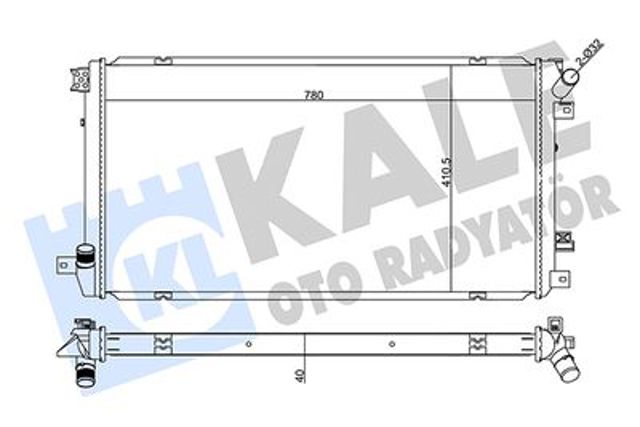 Radiador refrigeración del motor KALE 355575