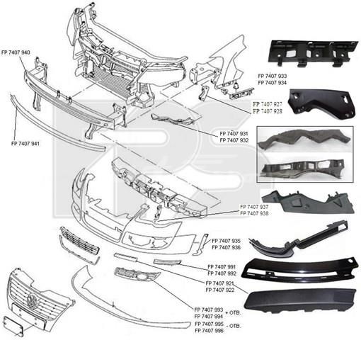 Comprar FP7407937 FPS Soporte de parachoques delantero izquierdo