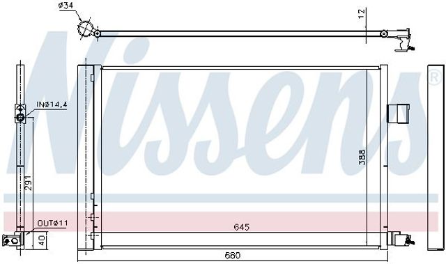 Condensador aire acondicionado LR114353 Land Rover