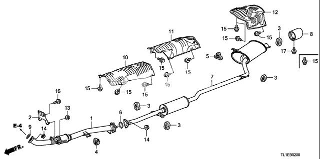 Cola de escape HONDA 18310SJK013