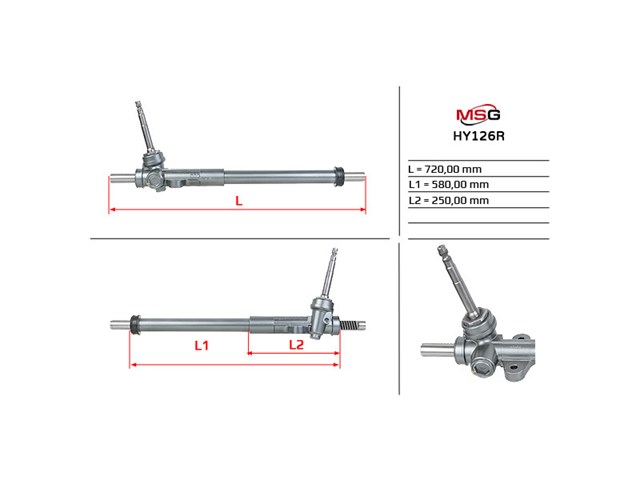 HY122R MSG Rebuilding Cremallera caja de direccion
