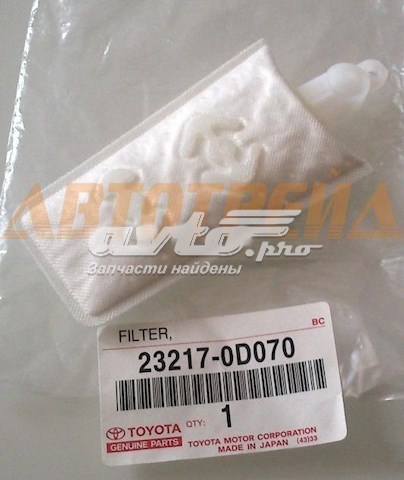 Filtro, unidad alimentación combustible TOYOTA 232170D070