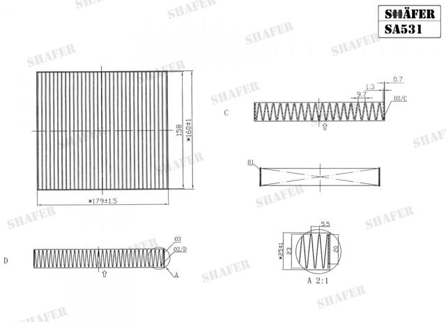 Filtro de cabina Shafer SA531 precio, desde 5,94 EUR