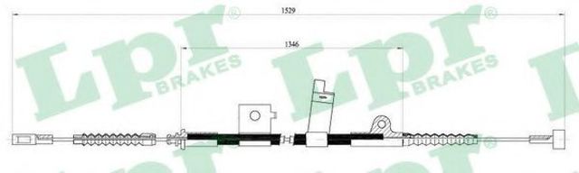 C0495B LPR cable de freno de mano trasero izquierdo