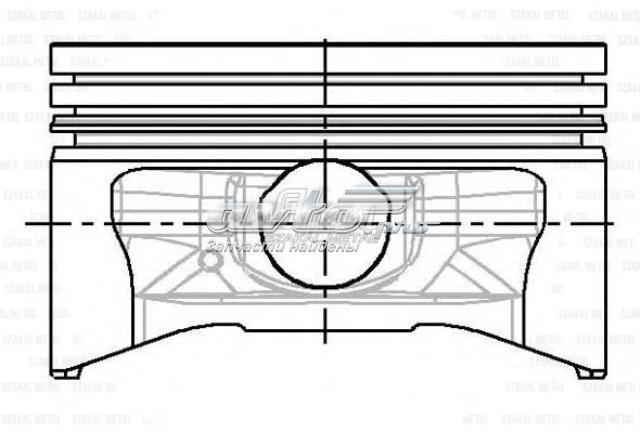 87-429407-00 Nural pistón completo para 1 cilindro, cota de reparación + 0,50 mm