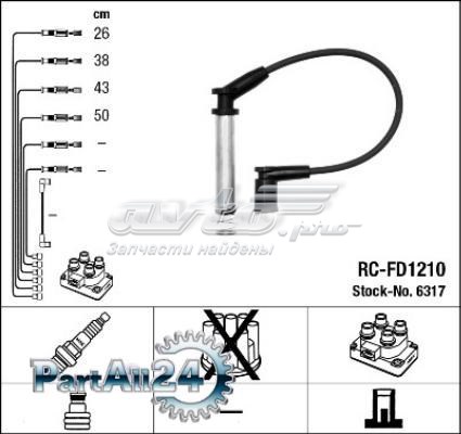 RCFD1210 NGK cables de bujías