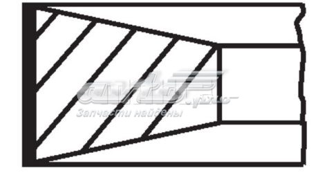 Juego de aros de pistón para 1 cilindro, sobremedida (+0,50 mm) Mahle Original 039RS001130N2