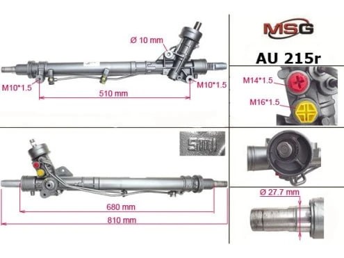 Cremallera de dirección AU215R MSG Rebuilding