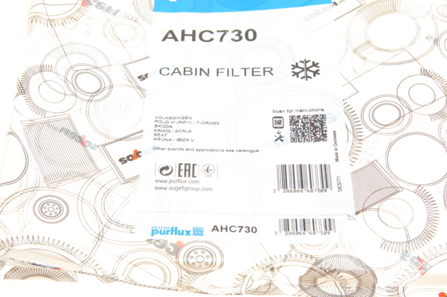 Filtro de polen Purflux AHC730