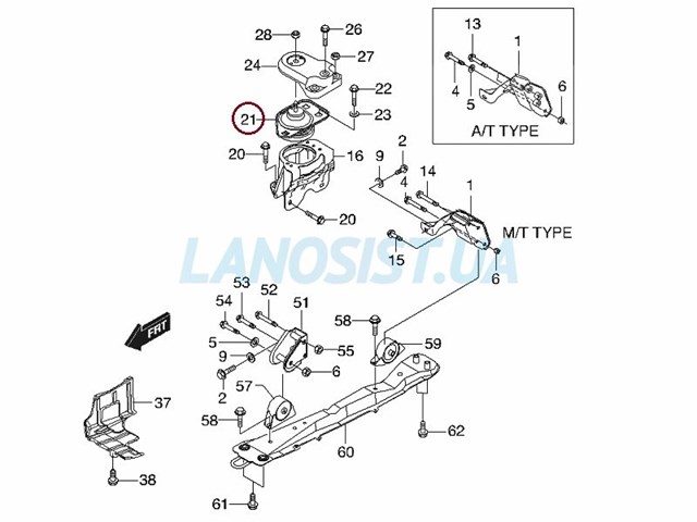 96328591 Geunyoung soporte de motor derecho