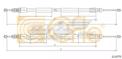 Cable de freno de mano, kit de coche COFLE 116773