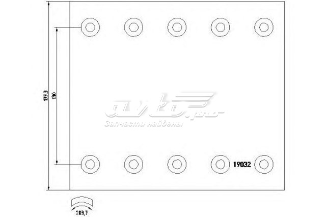 B247034010 HELLA-PAGID forron del freno trasero (camion)