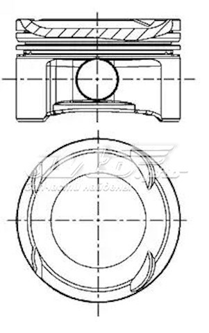 Pistón completo para 1 cilindro, segunda reparación (+0,50 mm) 8714130720 Nural