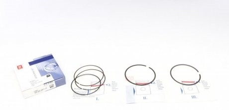 Juego de aros de pistón para motor, sobremedida (+0,50 mm) 120021007121 NE/NPR
