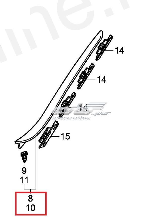 73152TL0E01ZE Honda moldura de parabrisas derecha