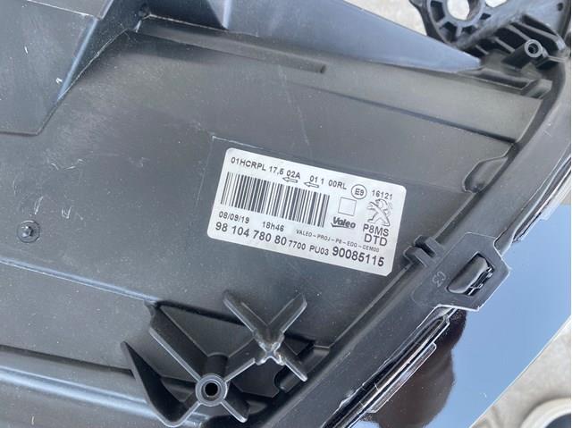 Faro derecho 9810478080 Peugeot/Citroen