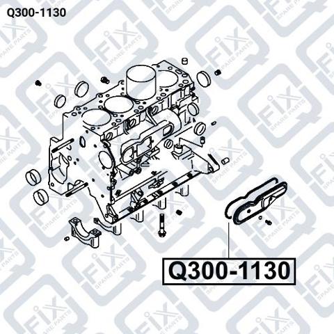 Q300-1130 Q-fix junta de tapa de culata posterior