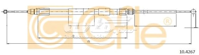 10.4267 Cofle cable de freno de mano trasero derecho