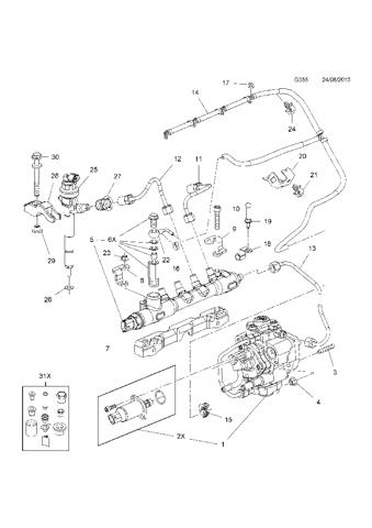 Comprar 55578365 Opel Tubería de retorno de combustible de los inyectores