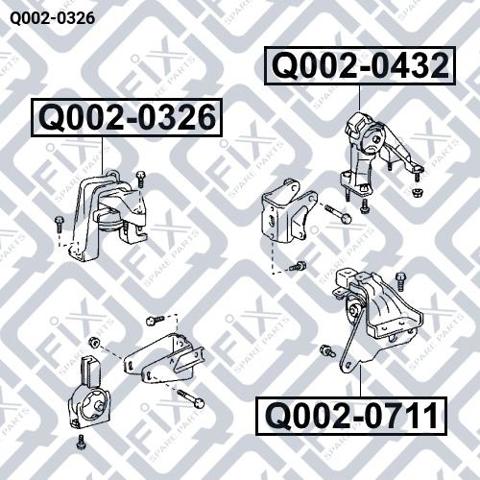 Q0020326 Q-fix Soporte de motor derecho