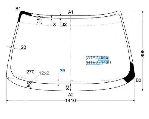 GS 0016 D11 XYG parabrisas