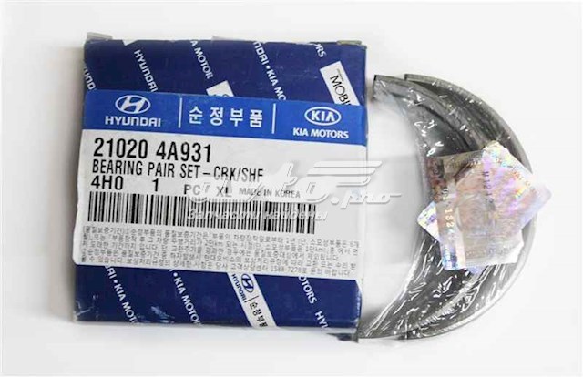 210204A931 Hyundai/Kia juego de cojinetes de cigüeñal, estándar, (std)