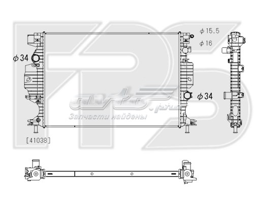 RAD100 Ford radiador refrigeración del motor