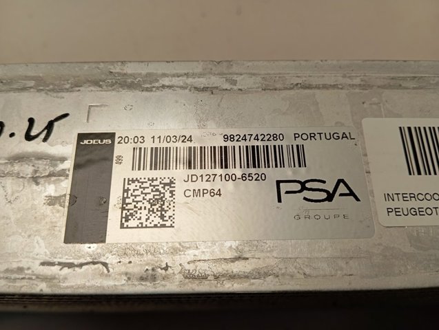 Intercooler 9824742280 Fiat/Alfa/Lancia