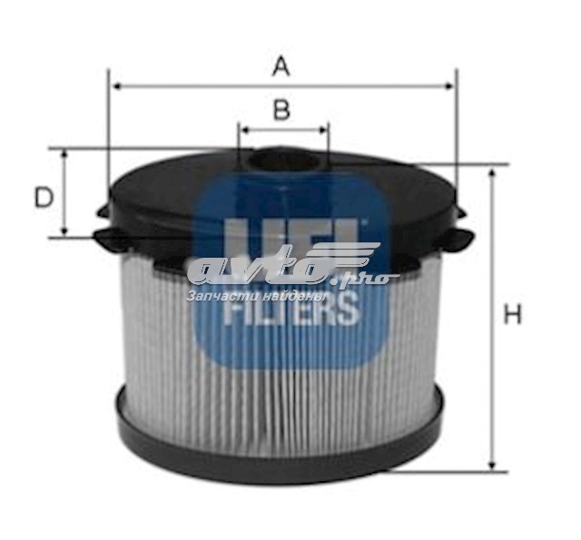 Filtro combustible UFI 2668800