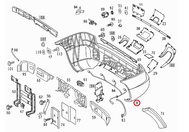 Parachoques Mercedes 1638806971