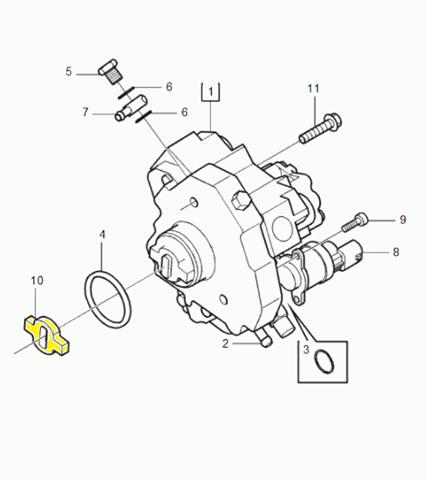 Falso acoplamiento, cabeza de acoplamiento, bomba de alta presión VOLVO 8627612