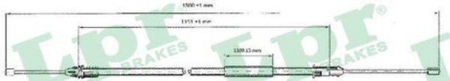 C0402B LPR cable de freno de mano trasero derecho