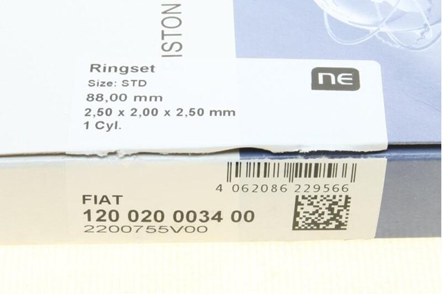 120020003400 NE/NPR Juego de anillos de pistón para 1 cilindro, STD