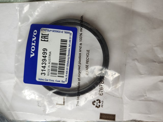 Junta tórica del tubo del intercooler 31439499 Volvo