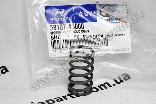 Muelle de presión, zapatas de freno traseras HYUNDAI 5818745000