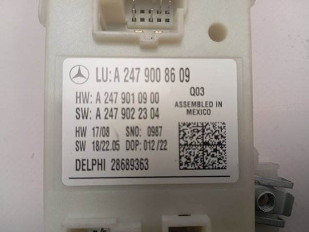 A2479008609 Mercedes Módulo de control de apertura de la tapa del maletero
