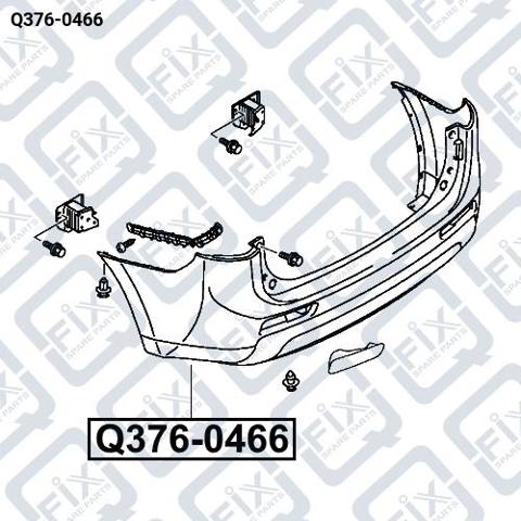 6410F375 Mitsubishi Defensa trasero
