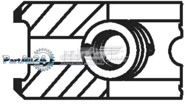 Aros de pistón para 1 cilindro, STD 03873N0 Mahle Original