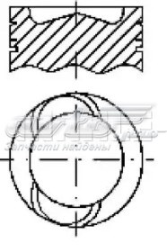 011RS001090N0 Mahle Original Juego de anillos de pistón para 1 cilindro, STD