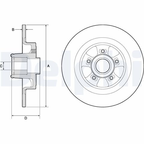 BG9133RS Delphi disco de freno trasero