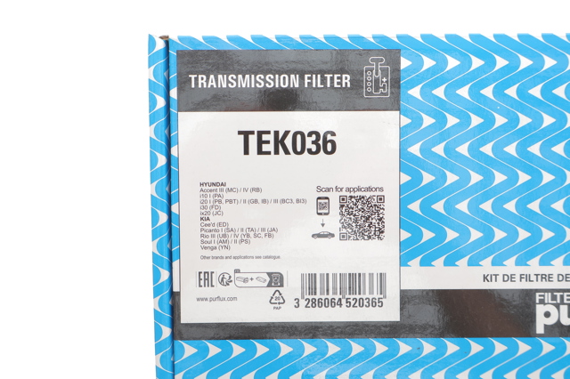 TEK036 Purflux Filtro hidráulico transmisión automática