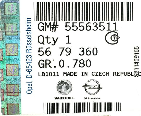 Desembrague central, embrague (cojinete de desembrague) General Motors 55563511 precio, desde 61,10 EUR