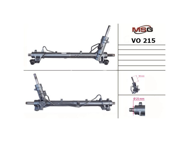 VO215 MSG Cremallera caja de direccion