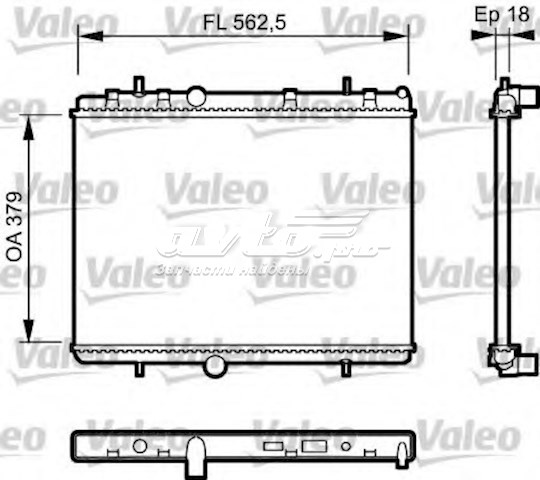 Radiador de refrigeración del motor VALEO 735091