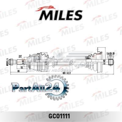 GC01111 Miles árbol de transmisión delantero izquierdo