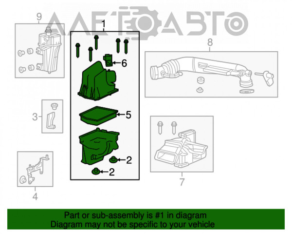 K68146719AB Fiat/Alfa/Lancia caja del filtro de aire